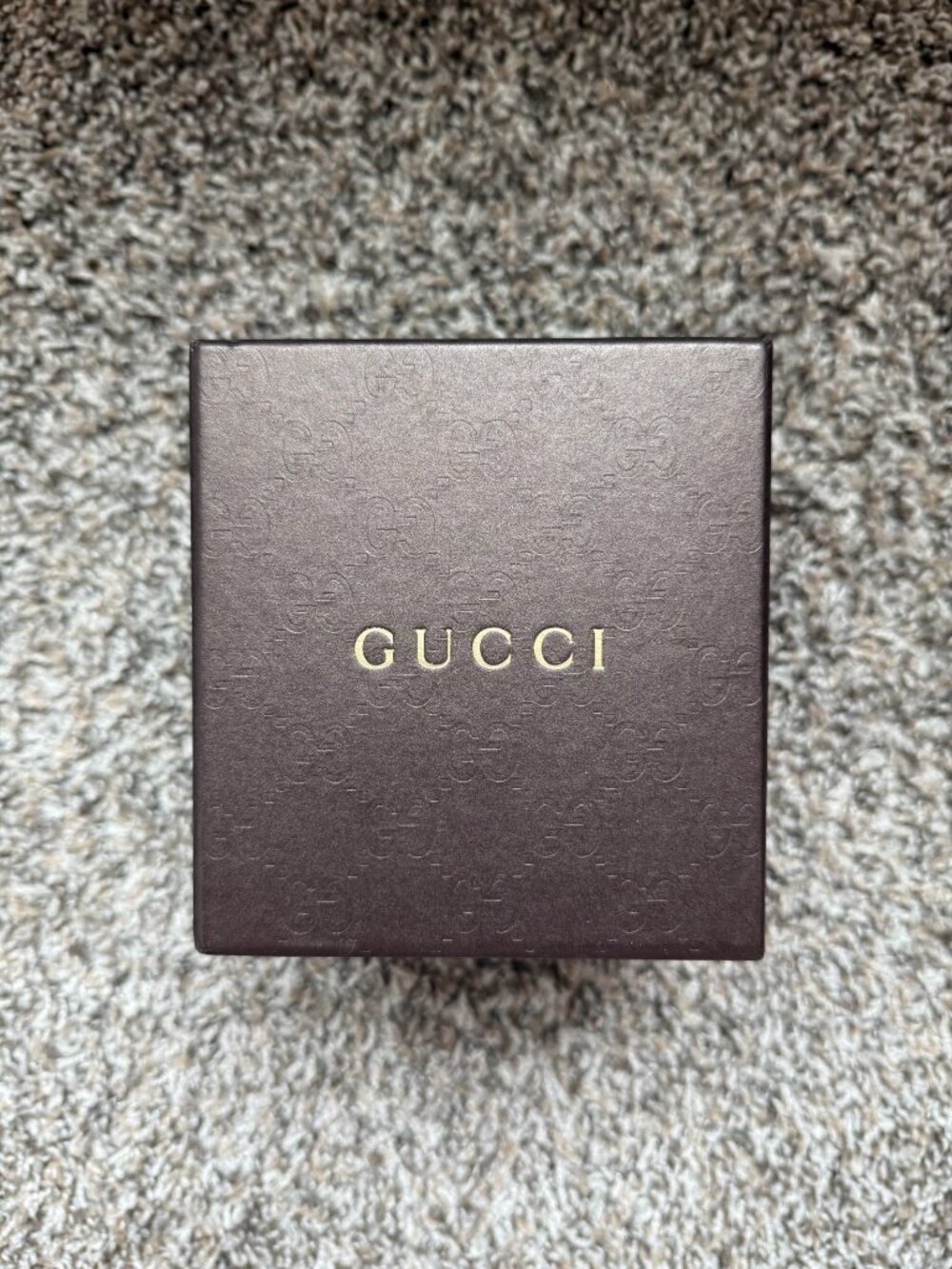 Empty Gucci Jewelry Box Set – Brown GG + Tan Inner + Booklet